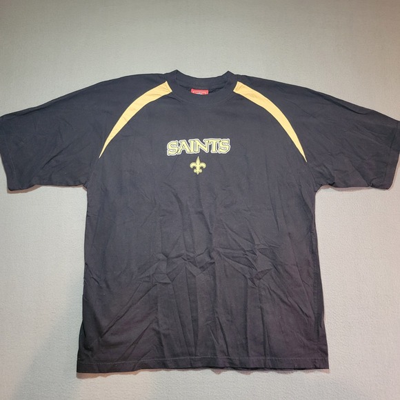 NFL Other - Vintage NFL New Orleans Saints T-Shirt XL Black Gold Graphic Tee Cotton